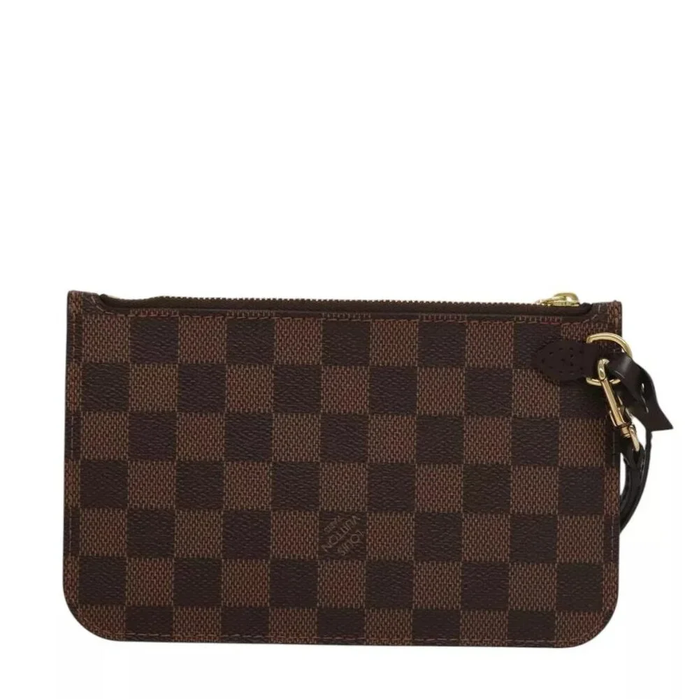 LOUIS VUITTON Damier Ebene Neverfull PM Pouch Pouch LV Auth - Picture 4 of 16